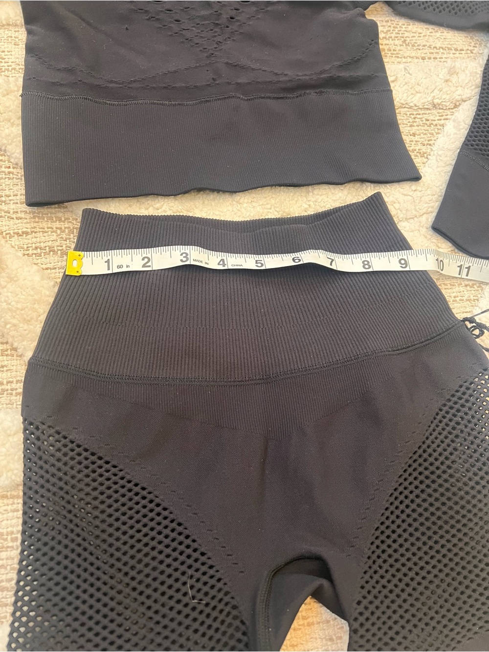 Set!(2)Alo Seamless Open Air Long Sleeve XS & Seamless HighWaist Short XXS Black - Picture 7 of 11